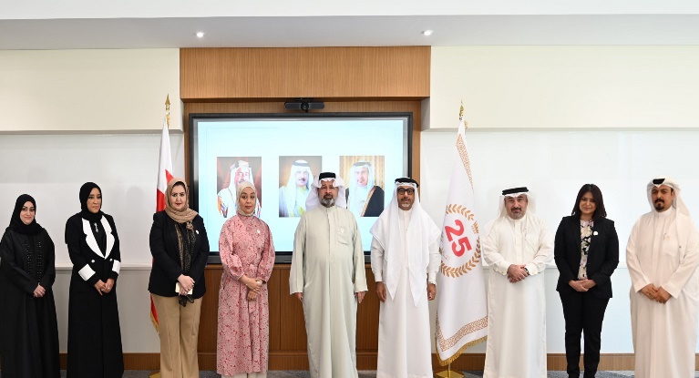 His Excellency the Auditor General of the National Audit Office exchanges congratulations with employees on the occasion of Eid Al-Adha