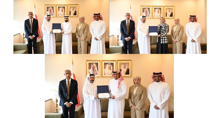 معالي رئيس ديوان الرقابة يستقبل الموظفين الحاصلين على مؤهل CIA