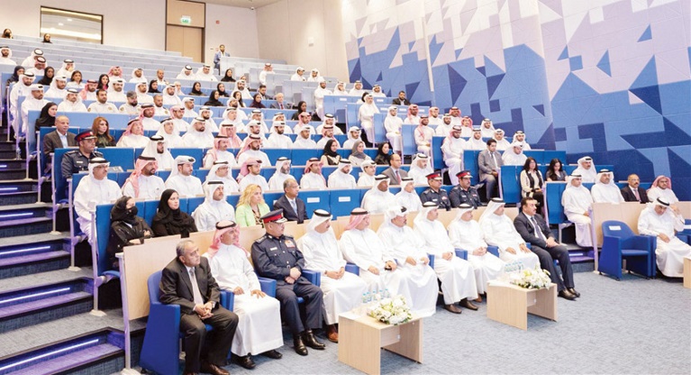 Sheikh Ahmed bin Mohammed attends the launch of the "Judicial Seizure in Financial Crimes" program